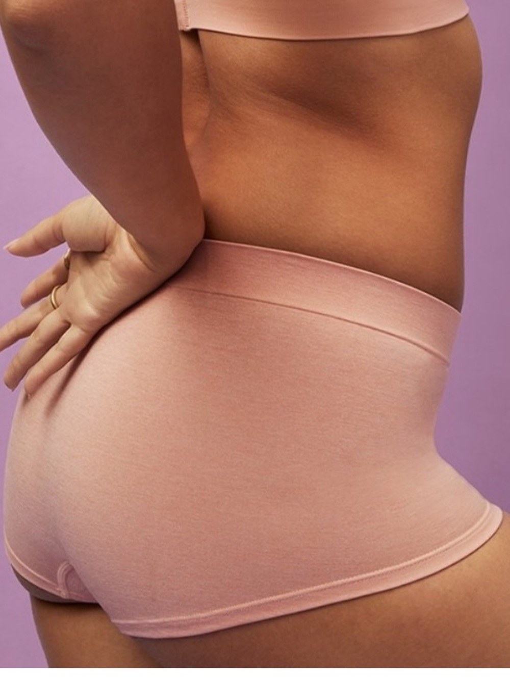 ThirdLove Ballet Heather Pink Seamless Boyshort